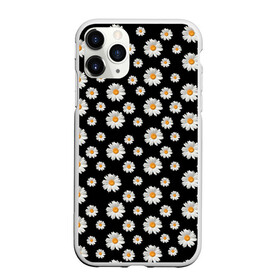 Чехол для iPhone 11 Pro матовый с принтом Ромашки на чёрном в Петрозаводске, Силикон |  | бабочки | лето | природа | рома | ромашка | ромашки | цветочки | цветы