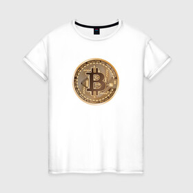 Женская футболка хлопок с принтом БИТКОИН (НА СПИНЕ) в Петрозаводске, 100% хлопок | прямой крой, круглый вырез горловины, длина до линии бедер, слегка спущенное плечо | bitcoin | blockchain | btc | cardano | crypto | ethereum | polkadot | tether | xrp | бинанс | биткоин | блокчейн | валюта | деньги | криптовалюта | майнер | майнинг | цифровая валюта | цифровое золото | эфир