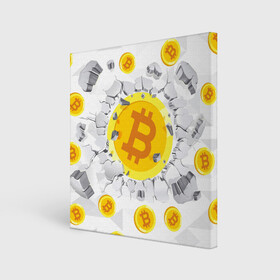 Холст квадратный с принтом БИТКОИН | BITCOIN в Петрозаводске, 100% ПВХ |  | bitcoin | blockchain | btc | cardano | crypto | ethereum | polkadot | tether | xrp | бинанс | биткоин | блокчейн | валюта | деньги | криптовалюта | майнер | майнинг | цифровая валюта | цифровое золото | эфир