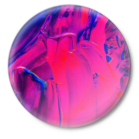 Значок с принтом Фон Pink and blue в Петрозаводске,  металл | круглая форма, металлическая застежка в виде булавки | tdrtrend | абстракция | краска на фоне | красочный фон | фон из краски