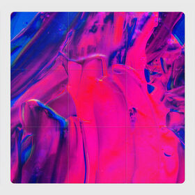Магнитный плакат 3Х3 с принтом Фон Pink and blue в Петрозаводске, Полимерный материал с магнитным слоем | 9 деталей размером 9*9 см | tdrtrend | абстракция | краска на фоне | красочный фон | фон из краски