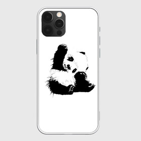 Чехол для iPhone 12 Pro Max с принтом Панда минимализм в Петрозаводске, Силикон |  | animal | bear | beast | black | minimalism | panda | white | белое | животное | зверь | краски | медведь | минимализм | панда | чернила | черно белое | черное