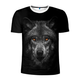 Мужская футболка 3D спортивная с принтом Evil Wolf в Петрозаводске, 100% полиэстер с улучшенными характеристиками | приталенный силуэт, круглая горловина, широкие плечи, сужается к линии бедра | Тематика изображения на принте: animal | beast | dark | darkness | evil | moon | nigth | tegunvteg | werwolf | wild | wolf | вервольф | вой | волк | волки | волчара | дикий | животное | зверь | клык | клыки | луна | ночь | оборотень | полнолуние