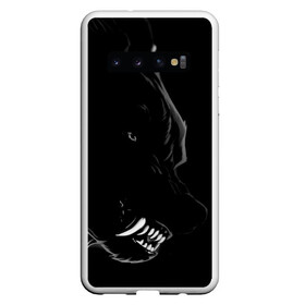 Чехол для Samsung Galaxy S10 с принтом Wolf в Петрозаводске, Силикон | Область печати: задняя сторона чехла, без боковых панелей | animal | beast | dark | darkness | evil | moon | nigth | tegunvteg | werwolf | wild | wolf | вервольф | вой | волк | волки | волчара | дикий | животное | зверь | клык | клыки | луна | ночь | оборотень | полнолуние