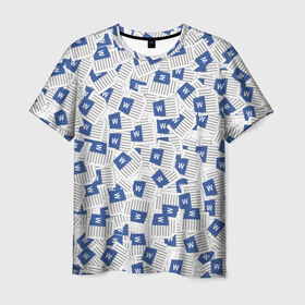 Мужская футболка 3D с принтом Документы Word в Петрозаводске, 100% полиэфир | прямой крой, круглый вырез горловины, длина до линии бедер | word | бухгалтер | ворд | документы | компьютер | офис | пк | работа | текст | файл