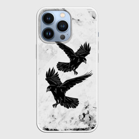 Чехол для iPhone 13 Pro с принтом Gothic crows в Петрозаводске,  |  | animals | art | bird | black | crow | dark | halloween | wings | witch | арт | ворона | готика | готические | животные | крылья | нечисть | орел | перья | природа | птица | птица ворон | птичка | тьма | хеллоуин | хищник | черная птица
