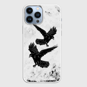 Чехол для iPhone 13 Pro Max с принтом Gothic crows в Петрозаводске,  |  | animals | art | bird | black | crow | dark | halloween | wings | witch | арт | ворона | готика | готические | животные | крылья | нечисть | орел | перья | природа | птица | птица ворон | птичка | тьма | хеллоуин | хищник | черная птица