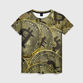 Женская футболка 3D с принтом БИТКОИНЫ МОНЕТЫ в Петрозаводске, 100% полиэфир ( синтетическое хлопкоподобное полотно) | прямой крой, круглый вырез горловины, длина до линии бедер | bitcoin | blockchain | btc | cardano | crypto | ethereum | polkadot | tether | xrp | бинанс | биткоин | блокчейн | валюта | деньги | криптовалюта | майнер | майнинг | цифровая валюта | цифровое золото | эфир
