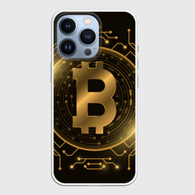 Чехол для iPhone 13 Pro с принтом ЗОЛОТОЙ БИТКОИН в Петрозаводске,  |  | bitcoin | blockchain | btc | cardano | crypto | ethereum | polkadot | tether | xrp | бинанс | биткоин | блокчейн | валюта | деньги | криптовалюта | майнер | майнинг | цифровая валюта | цифровое золото | эфир