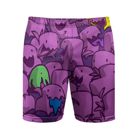 Мужские шорты спортивные с принтом ПикачушкА в Петрозаводске,  |  | purple | star crafts | зеленый | зубы | пикачу | уши | фиолетовый | чудики