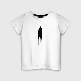 Детская футболка хлопок с принтом Lonely Guy в Петрозаводске, 100% хлопок | круглый вырез горловины, полуприлегающий силуэт, длина до линии бедер | dead inside | lonely | lonely guy | meme | грусть | дединсайд | депрессия | мем | одиночество | скука | черная фигура