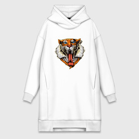 Платье-худи хлопок с принтом Tiger Face в Петрозаводске,  |  | animal | beast | cat | cute | fluffy | hunter | lion | lion cub | lion king | mane | predator | red | tail | tiger | yellow | большая кошка | голова тигра | грива | животное | зверь | король лев | кот | милый | охотник | пушистый | тигр | тиг