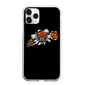 Чехол для iPhone 11 Pro матовый с принтом TIGER ART в Петрозаводске, Силикон |  | animal | beast | cat | cute | fluffy | hunter | lion | lion cub | lion king | mane | predator | red | tail | tiger | yellow | большая кошка | голова тигра | грива | животное | зверь | король лев | кот | милый | охотник | пушистый | тигр | тиг