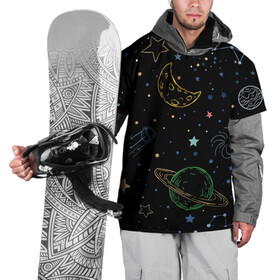 Накидка на куртку 3D с принтом Galaxy в Петрозаводске, 100% полиэстер |  | galaxy | sky | sun | the earth