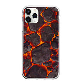 Чехол для iPhone 11 Pro матовый с принтом ЛАВА | LAVA в Петрозаводске, Силикон |  | burnin | fire | flame | grunge | lava | lawa | гранж | земля | красная | красный | лава | неон | неоновая | огонь | паттерн | пламя | плита | плиты | природа | текстура | текстуры | трещины
