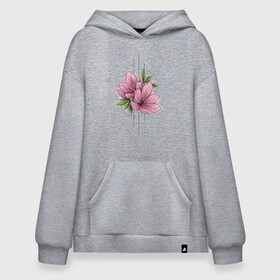 Худи SuperOversize хлопок с принтом Watercolour flowers в Петрозаводске, 70% хлопок, 30% полиэстер, мягкий начес внутри | карман-кенгуру, эластичная резинка на манжетах и по нижней кромке, двухслойный капюшон
 | 8 марта | girl | woman | бабушка | весна | девушкам | девушке | девушки | женский | листья | мама | март | подарок | тренд | цветочки | цветы