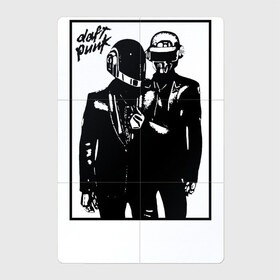 Магнитный плакат 2Х3 с принтом Daft Punk в Петрозаводске, Полимерный материал с магнитным слоем | 6 деталей размером 9*9 см | Тематика изображения на принте: daft punk | electro music | electronic | дафт панк | диско | музыка | ретро | хаус | электро | электроника