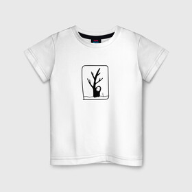Детская футболка хлопок с принтом Безликий за деревом в Петрозаводске, 100% хлопок | круглый вырез горловины, полуприлегающий силуэт, длина до линии бедер | anime | аниме | безликий | каонаси | мультфильм | персонаж | унесенные призраками