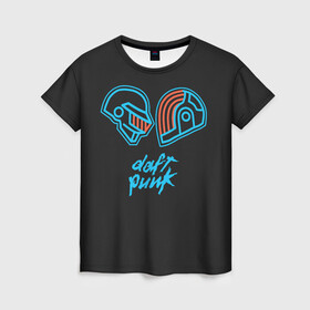 Женская футболка 3D с принтом Daft Punk в Петрозаводске, 100% полиэфир ( синтетическое хлопкоподобное полотно) | прямой крой, круглый вырез горловины, длина до линии бедер | acces | after | all | better | crush | da | daft | dance | discovery | faster | funk | get | harder | homework | human | instant | lose | lucky | memories | more | one | punk | random | stronger | time | to | yourself | бангальтер | дафт 