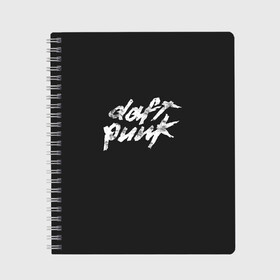 Тетрадь с принтом Daft Punk в Петрозаводске, 100% бумага | 48 листов, плотность листов — 60 г/м2, плотность картонной обложки — 250 г/м2. Листы скреплены сбоку удобной пружинной спиралью. Уголки страниц и обложки скругленные. Цвет линий — светло-серый
 | acces | after | all | better | crush | da | daft | dance | discovery | faster | funk | get | harder | homework | human | instant | lose | lucky | memories | more | one | punk | random | stronger | time | to | yourself | бангальтер | дафт 