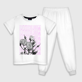 Детская пижама хлопок с принтом LETITBLOOM в Петрозаводске, 100% хлопок |  брюки и футболка прямого кроя, без карманов, на брюках мягкая резинка на поясе и по низу штанин
 | 8 марта | весна | девушке | женский | мама | подарок | топ | тренд | феминизм | цветы