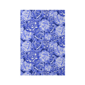 Обложка для паспорта матовая кожа с принтом Голубые и синие розы в Петрозаводске, натуральная матовая кожа | размер 19,3 х 13,7 см; прозрачные пластиковые крепления | Тематика изображения на принте: blue | flora | floral | flower | flowers | romantic | rose | roses | violet | букет роз | букет цветов | бутон | бутоны | день женщин | для девушек | для женщин | женский день | праздник | роза | романтика | садовая роза | флора