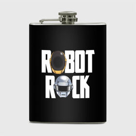 Фляга с принтом Robot Rock в Петрозаводске, металлический корпус | емкость 0,22 л, размер 125 х 94 мм. Виниловая наклейка запечатывается полностью | Тематика изображения на принте: cyberpunk | daft | daftpunk | electronic | get | guy | guy manuel | human | lucky | music | punk | robot | rock | thomas | дафт | дафтпанк | киберпанк | музыка | ню диско | панк | робот | рок | техно | томас | электро | электроник рок