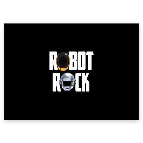 Поздравительная открытка с принтом Robot Rock в Петрозаводске, 100% бумага | плотность бумаги 280 г/м2, матовая, на обратной стороне линовка и место для марки
 | cyberpunk | daft | daftpunk | electronic | get | guy | guy manuel | human | lucky | music | punk | robot | rock | thomas | дафт | дафтпанк | киберпанк | музыка | ню диско | панк | робот | рок | техно | томас | электро | электроник рок