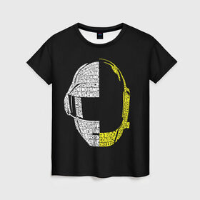 Женская футболка 3D с принтом Daft Punk в Петрозаводске, 100% полиэфир ( синтетическое хлопкоподобное полотно) | прямой крой, круглый вырез горловины, длина до линии бедер | cyberpunk | daft | daftpunk | electronic | get | guy | guy manuel | human | lucky | music | punk | robot | rock | thomas | дафт | дафтпанк | киберпанк | музыка | ню диско | панк | робот | рок | техно | томас | электро | электроник рок