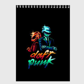 Скетчбук с принтом Daft Punk в Петрозаводске, 100% бумага
 | 48 листов, плотность листов — 100 г/м2, плотность картонной обложки — 250 г/м2. Листы скреплены сверху удобной пружинной спиралью | cyberpunk | daft | daftpunk | electronic | get | guy | guy manuel | human | lucky | music | punk | robot | rock | thomas | дафт | дафтпанк | киберпанк | музыка | ню диско | панк | робот | рок | техно | томас | электро | электроник рок