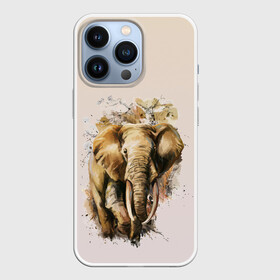 Чехол для iPhone 13 Pro с принтом акварельный слон брызги в Петрозаводске,  |  | Тематика изображения на принте: акварель | акварельный | арт | бивни | брызги | животное | зверь | краска | природа | разводы | рисунок | хобот