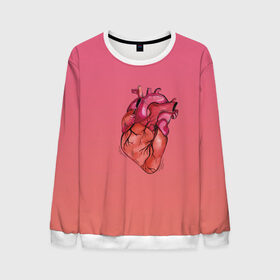 Мужской свитшот 3D с принтом анатомия сердце реальное в Петрозаводске, 100% полиэстер с мягким внутренним слоем | круглый вырез горловины, мягкая резинка на манжетах и поясе, свободная посадка по фигуре | анатомия | бьется | любовь | медицина | орган | реальное | сердечко | сердце | хирург