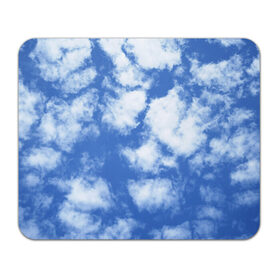 Коврик для мышки прямоугольный с принтом ОБЛАКА в Петрозаводске, натуральный каучук | размер 230 х 185 мм; запечатка лицевой стороны | Тематика изображения на принте: голубое небо | небо | небо паттерн | нежное небо | облака | синее небо | синий | тучи