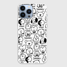 Чехол для iPhone 13 Pro Max с принтом BTS | BT21 в Петрозаводске,  |  | army | bangtan boys | bt21 | bts | bts stickers | chimmy | cooky | k pop | koya | mang | monster | rap monster | rapmon | rj | rm | shooky | tata | van | бтс | ви | джей хоуп | джонгук | кейпоп | реп монстр | стикеры bts | сюга | чимин | чин