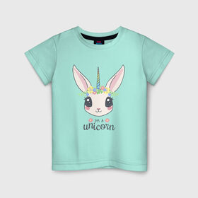 Детская футболка хлопок с принтом Единорог в Петрозаводске, 100% хлопок | круглый вырез горловины, полуприлегающий силуэт, длина до линии бедер | unicorn | единорог | лошадка | милый единорог | цветы