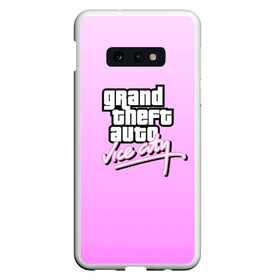 Чехол для Samsung S10E с принтом Grand Theft Auto vice city в Петрозаводске, Силикон | Область печати: задняя сторона чехла, без боковых панелей | Тематика изображения на принте: 4 | 5 | five | games | grand theft auto | gta | gta v | los santos | online | rockstar | san andreas | великое авто воровство | гта | гташка | игры | логотип | лос сантос | майкл | мафия | ограбление | онлайн | пеф | рокстар | самп | сан андреас 