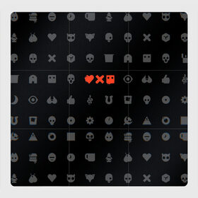 Магнитный плакат 3Х3 с принтом Любовь, смерть и роботы в Петрозаводске, Полимерный материал с магнитным слоем | 9 деталей размером 9*9 см | love death and robots | иконка | кибер | логотип | любовь | мультик | нетфликс | подарок | робот | сериал | символ | черный