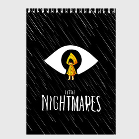 Скетчбук с принтом LITTLE NIGHTMARES в Петрозаводске, 100% бумага
 | 48 листов, плотность листов — 100 г/м2, плотность картонной обложки — 250 г/м2. Листы скреплены сверху удобной пружинной спиралью | little nightmares | little nightmares 2 | игра nightmares | монстры. | ужасы | учительница | хоррор