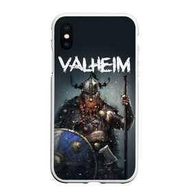 Чехол для iPhone XS Max матовый с принтом Valheim в Петрозаводске, Силикон | Область печати: задняя сторона чехла, без боковых панелей | drakkar | valhalla | valheim | viking | vikings | валхэйм | вальгала | вальхала | вальхейм | викинг | викинги | драккар