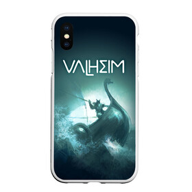 Чехол для iPhone XS Max матовый с принтом Valheim в Петрозаводске, Силикон | Область печати: задняя сторона чехла, без боковых панелей | drakkar | valhalla | valheim | viking | vikings | валхэйм | вальгала | вальхала | вальхейм | викинг | викинги | драккар