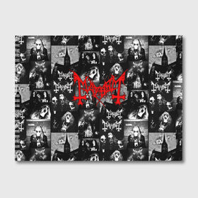 Альбом для рисования с принтом MAYHEM в Петрозаводске, 100% бумага
 | матовая бумага, плотность 200 мг. | mayhem | metal | rock | the true mayhem. | блэк метал | дэд | мертвый | метал | музыка | мэйхем | рок