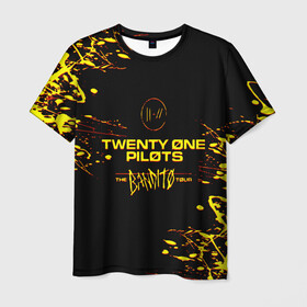 Мужская футболка 3D с принтом TWENTY ONE PILOTS TOP. в Петрозаводске, 100% полиэфир | прямой крой, круглый вырез горловины, длина до линии бедер | Тематика изображения на принте: 21 pilots | blurryface | fbr | fueled by ramen | fueledbyramen | heathens | heavydirtysoul | josh dun | music | music video | official | stressed out | top | tp | trench | twenty one pilots | twentyonepilots | tyler joseph 