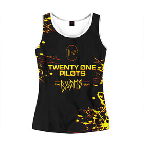 Женская майка 3D с принтом TWENTY ONE PILOTS TOP. в Петрозаводске, 100% полиэстер | круглая горловина, прямой силуэт, длина до линии бедра | 21 pilots | blurryface | fbr | fueled by ramen | fueledbyramen | heathens | heavydirtysoul | josh dun | music | music video | official | stressed out | top | tp | trench | twenty one pilots | twentyonepilots | tyler joseph 