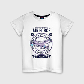 Детская футболка хлопок с принтом легендарный военный самолет в Петрозаводске, 100% хлопок | круглый вырез горловины, полуприлегающий силуэт, длина до линии бедер | Тематика изображения на принте: aircraft | military | военный | самолет