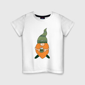 Детская футболка хлопок с принтом Гном - День святого Патрика в Петрозаводске, 100% хлопок | круглый вырез горловины, полуприлегающий силуэт, длина до линии бедер | борода | гном | день святого патрика | зеленый | ирландия | лепрекон | мультяшный | оранжевый | патрик | подарок | символ | смешной | фэнтези