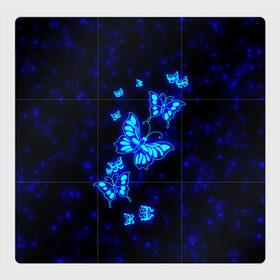 Магнитный плакат 3Х3 с принтом Неоновые бабочки в Петрозаводске, Полимерный материал с магнитным слоем | 9 деталей размером 9*9 см | butterfly | dream | fantasy | neon | space | stars | wings | бабочки | бабочки космос | блестящие | весна | вселенная | галактика | голубые бабочки | девочкам | девушкам | звезды | космические | космос | крыя | лето