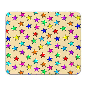 Коврик для мышки прямоугольный с принтом Детские звезды на песке в Петрозаводске, натуральный каучук | размер 230 х 185 мм; запечатка лицевой стороны | baby | colorfull | disco | kids | stars | девочкам | детские рисунки | детям | диско | звездочки | звезды | конфетти | лето | малыш | ночные | орнамент | песок | пляж | праздник | радужные | разноцветный узор