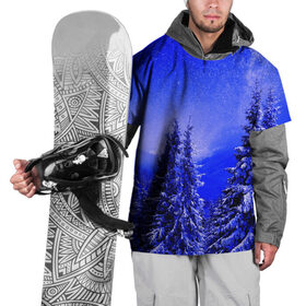 Накидка на куртку 3D с принтом Зимний лес в Петрозаводске, 100% полиэстер |  | Тематика изображения на принте: tegunvteg | деревья | зима | зимний лес | лес | листья | мороз | природа | снег | темный лес