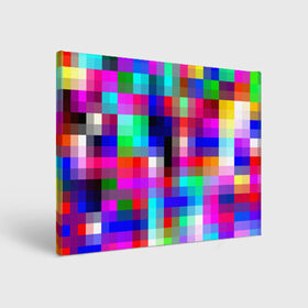 Холст прямоугольный с принтом РАЗНОЦВЕТНЫЕ ПИКСЕЛИ / КУБЫ в Петрозаводске, 100% ПВХ |  | abstraction | cube | geometry | hexagon | neon | paints | stripes | texture | triangle | абстракция | брызги | геометрия | краски | кубы | неон | соты | текстура