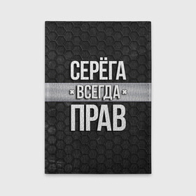 Обложка для автодокументов с принтом Серега всегда прав - соты в Петрозаводске, натуральная кожа |  размер 19,9*13 см; внутри 4 больших “конверта” для документов и один маленький отдел — туда идеально встанут права | tegunvteg | всегда прав | имена | надпись | прикол | серега | сережа | соты | текстура | юмор